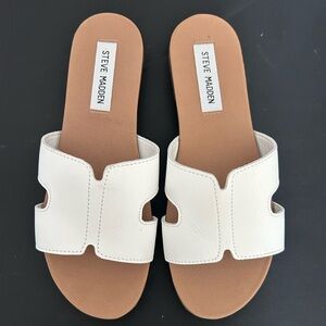 Steve Madden Hoku Slide Sandal - white size 7